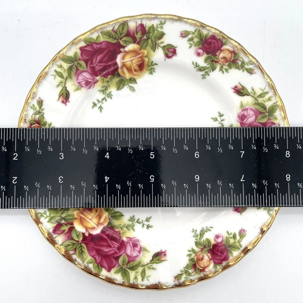 Royal Albert Old Country Roses Bread Butter Plate Set 3pc Bone China Vintage